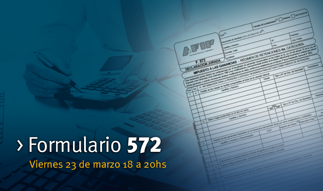 FORMULARIO 572. Retenciones de la cuarta categoría