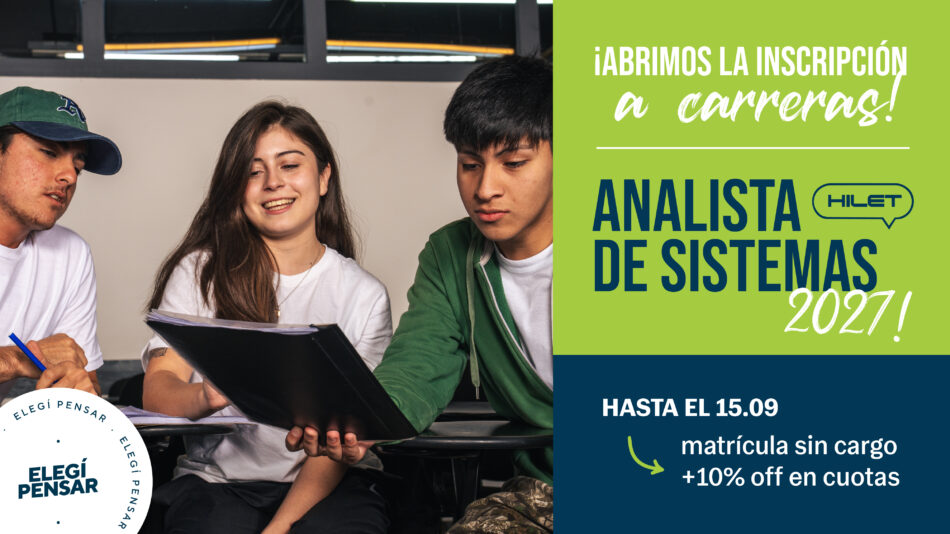 Inscripción Carrera Analista de Sistemas 2027